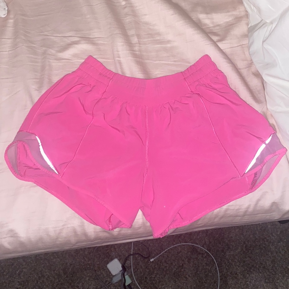 pink lululemon shorts